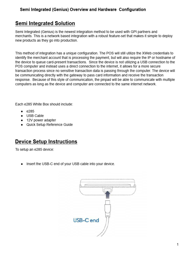 E285 Semi Integrated (Genius) Overview and Hardware Configuration | PDF ...