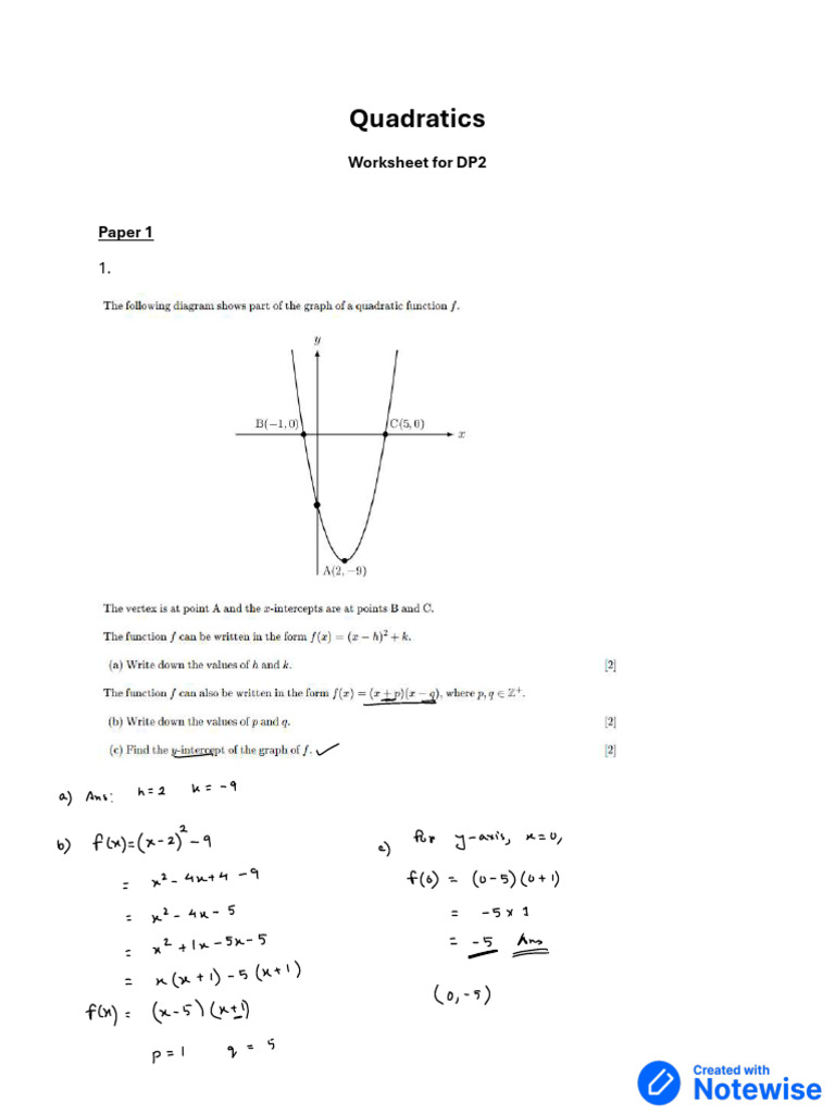 Quadratics | PDF