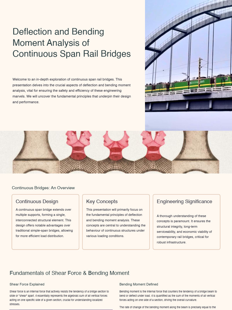Deflection and Bending Moment Analysis of Continuous Span Rail Bridges ...