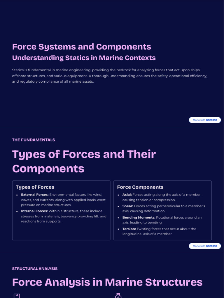 Force Systems and Components | PDF | Force | Naval Architecture
