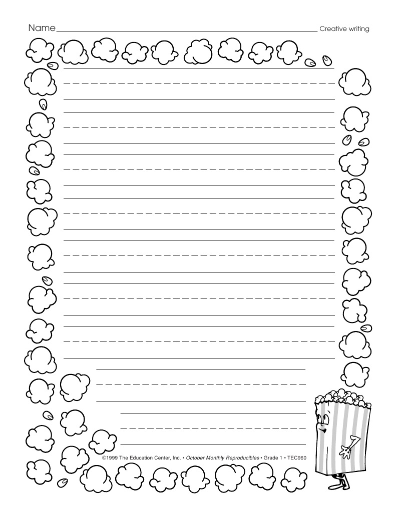 Popcorn Writing Paper | PDF