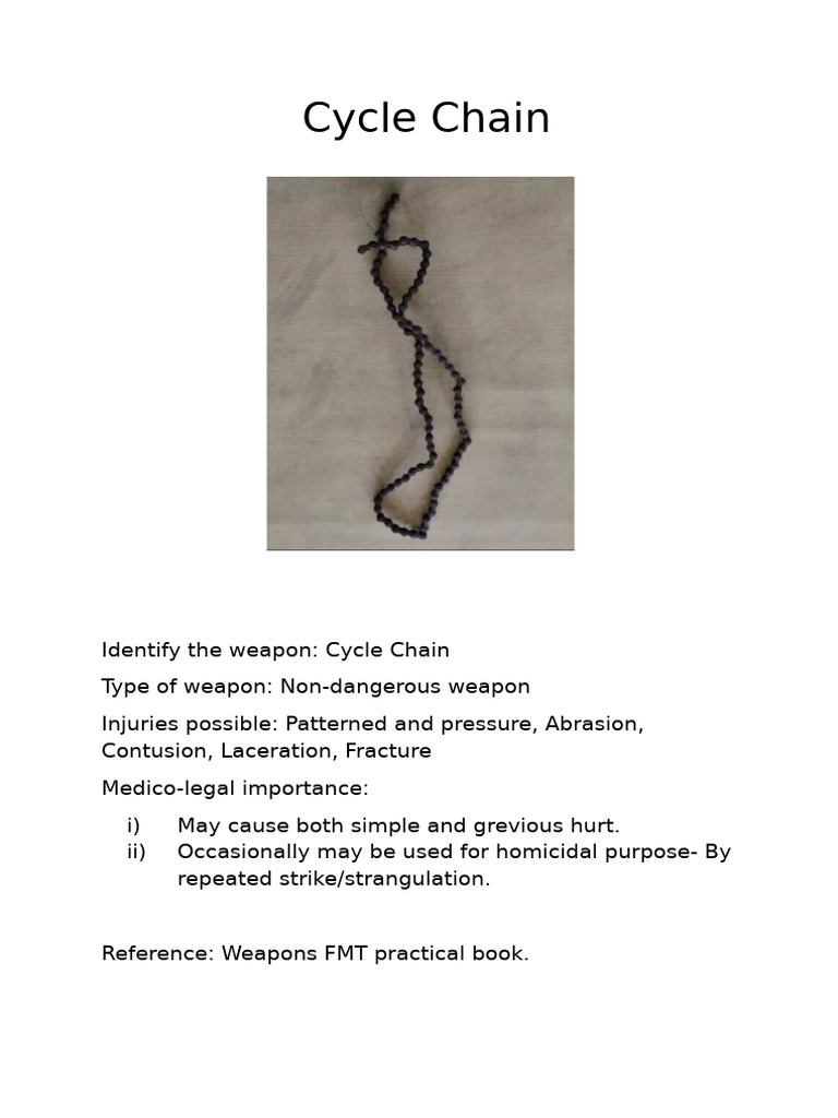 Cycle Chain | PDF | Injury | Diseases And Disorders