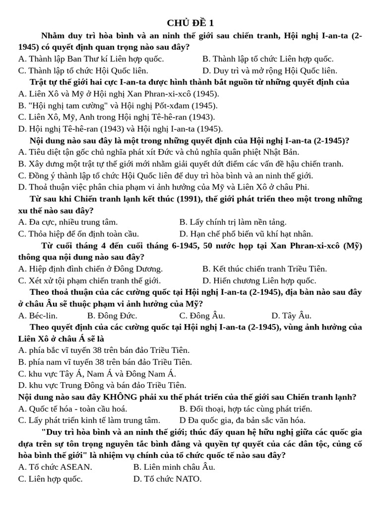 Bai Tap Chu de 1 | PDF