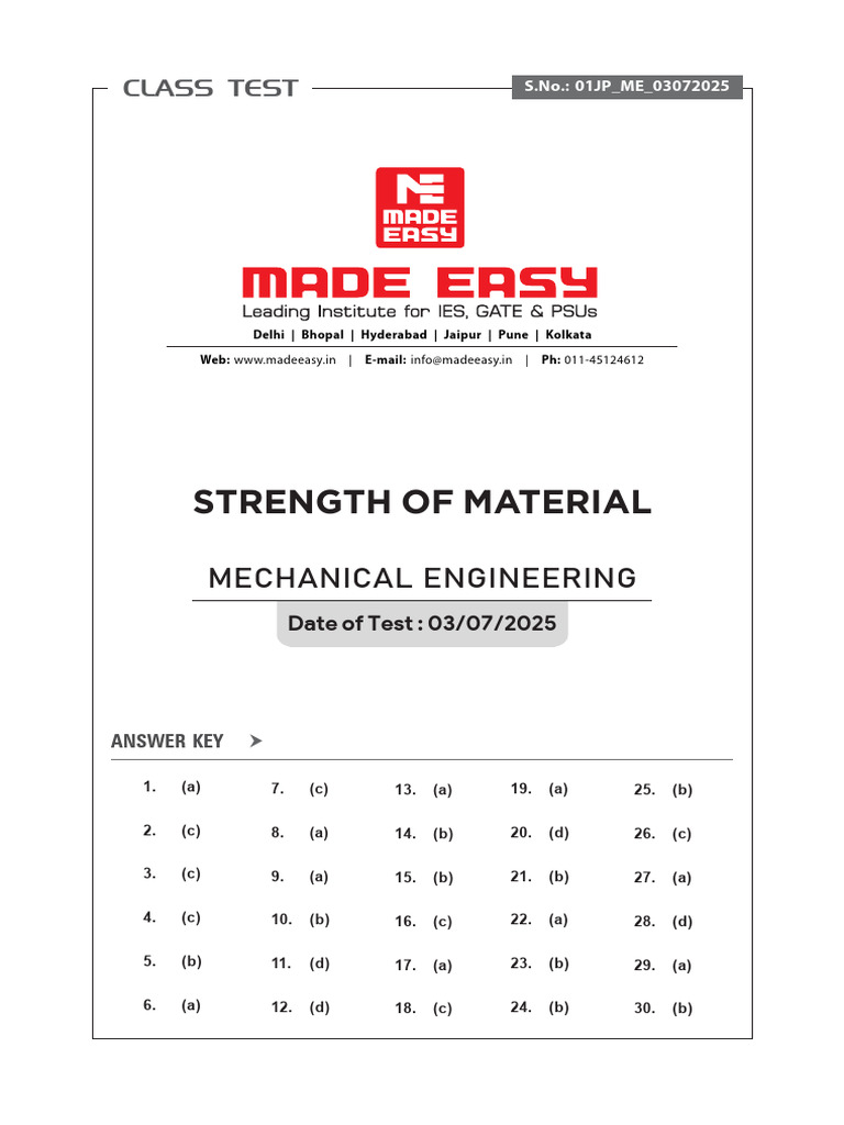 1261uf Me Som | PDF | Strength Of Materials | Stress (Mechanics)