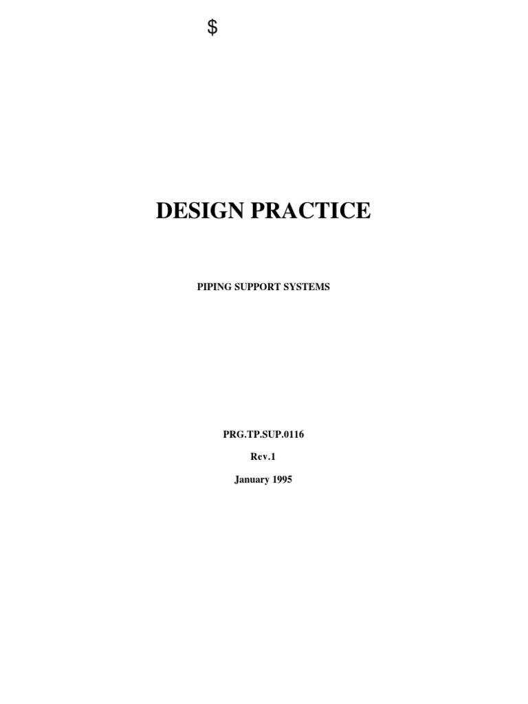 Piping Support Design Guidelines | PDF | Pipe (Fluid Conveyance ...
