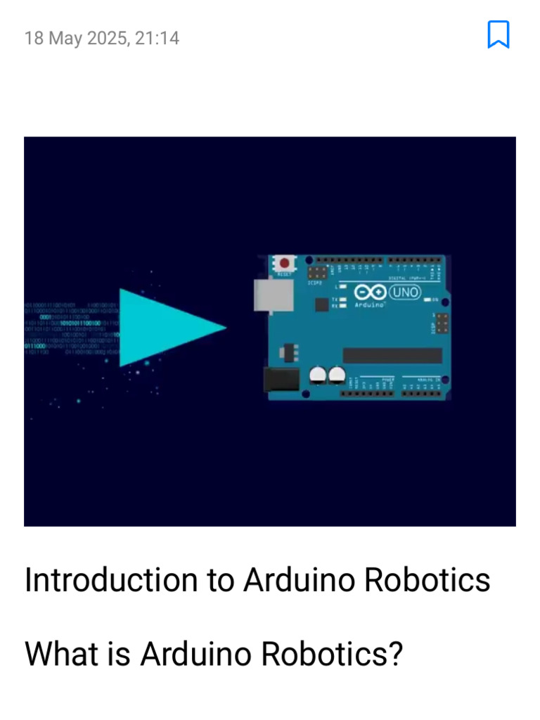 Intro To Arduino Robotics | PDF