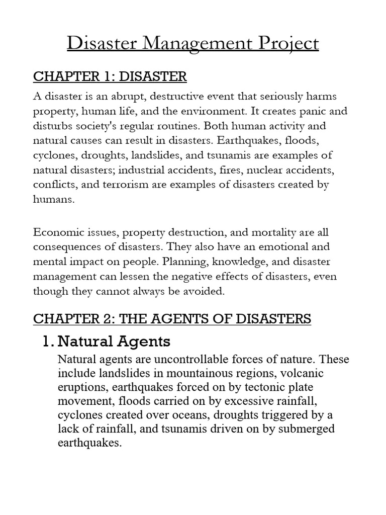 Disaster Management | PDF | Natural Disasters | Emergency Management