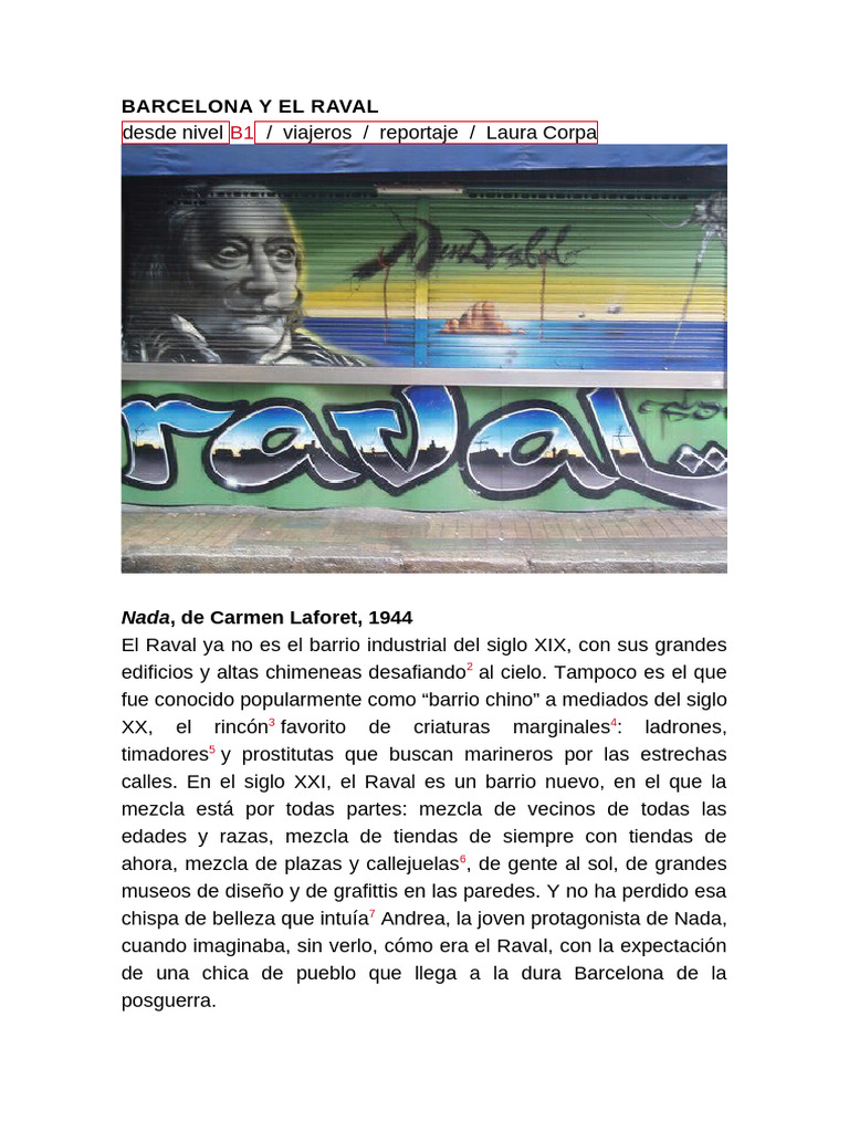 Barcelona y El Raval | PDF | Barcelona