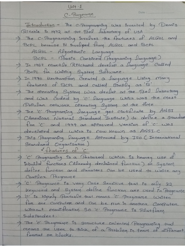 Core-1 (Unit-1) | PDF