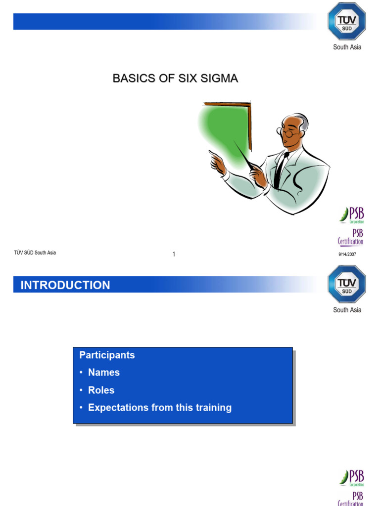 Basic of Six_Sigma | PDF | Six Sigma | Production And Manufacturing
