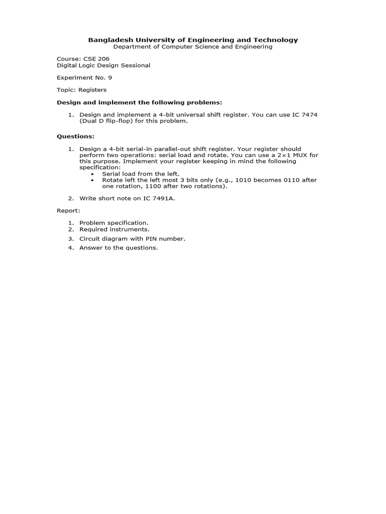 Experiment 9 | PDF