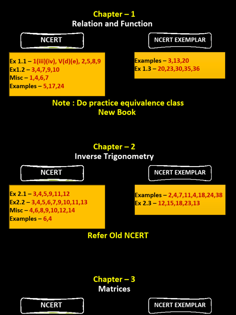 12th NCERT and Exmplar IMP Questions | PDF | Functions And Mappings ...