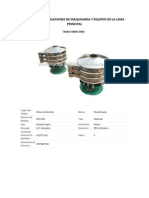 Especificaciones de Maquinas Principales
