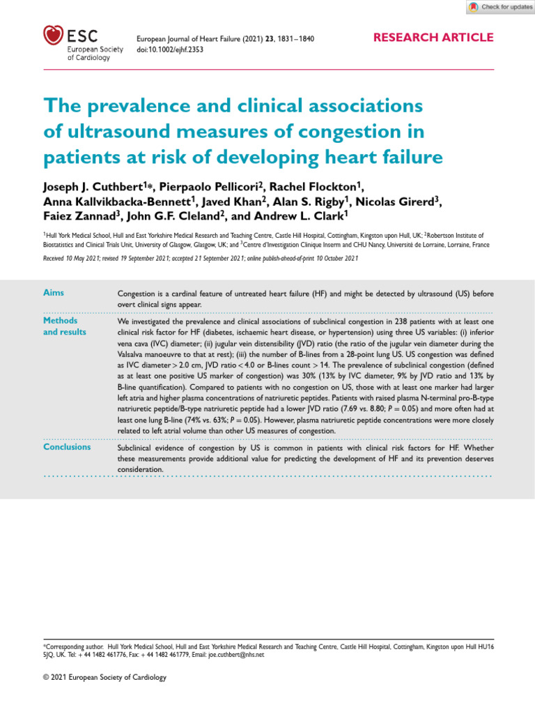 European J of Heart Fail - 2021 - Cuthbert - The Prevalence and ...