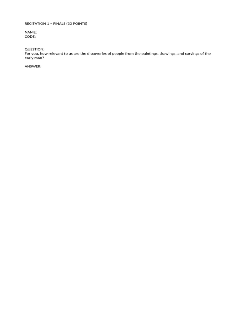 Recitation 1 - Finals | PDF