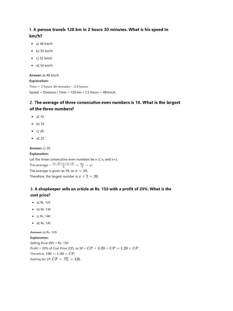 Frequently Repeated Question Concepts | PDF
