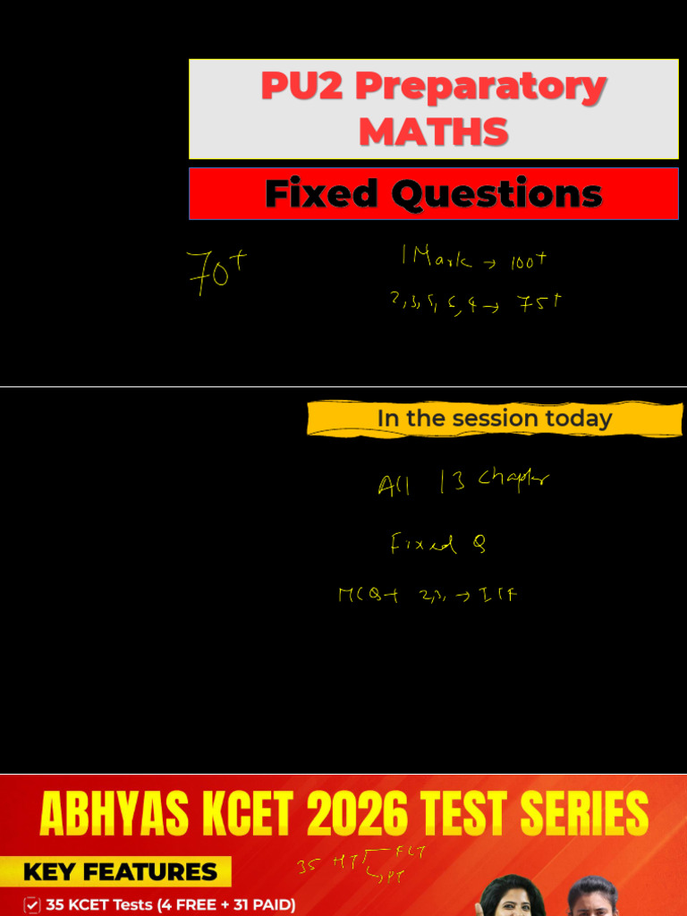 Fixed Questions Maths PU2 Preboard | PDF | Matrix (Mathematics ...
