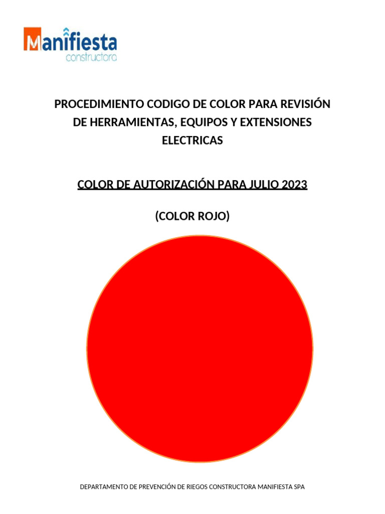 Color Mes Revisión Herramientas | PDF