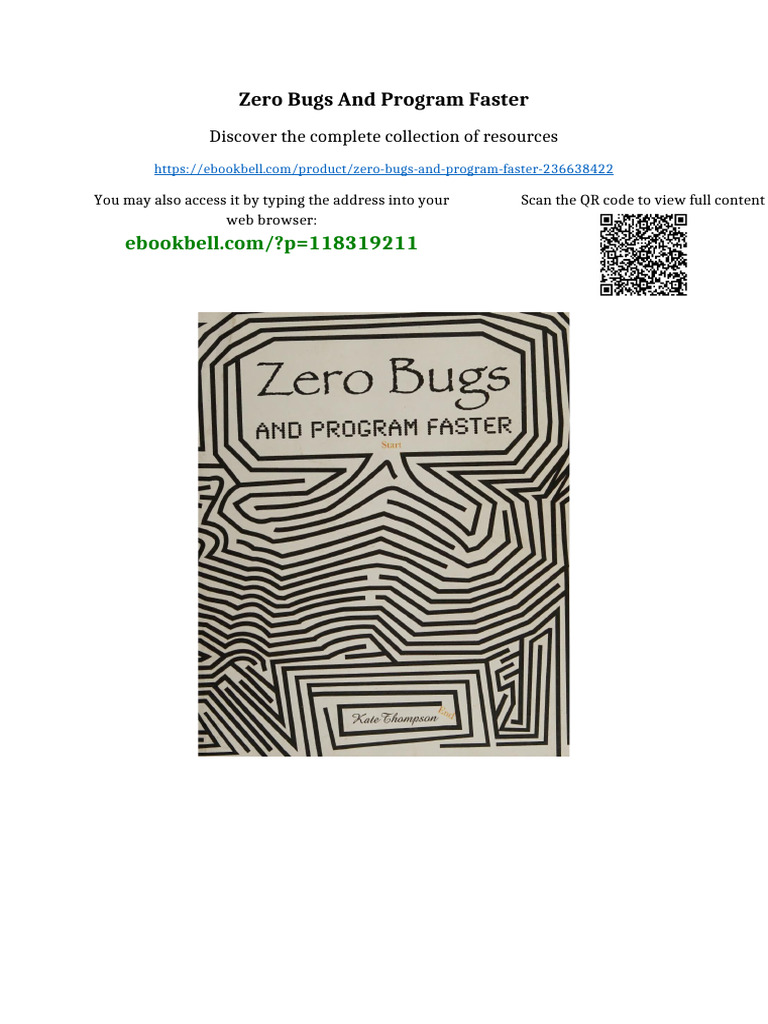 Zero Bugs and Program Faster Ready to Read | PDF | Control Theory ...