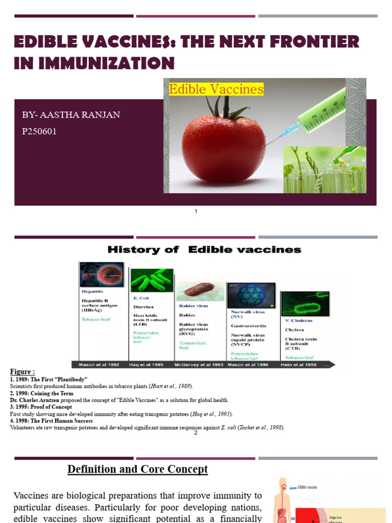 Edible Vaccines_pagenumber (1) | PDF | Vaccines | Health Sciences