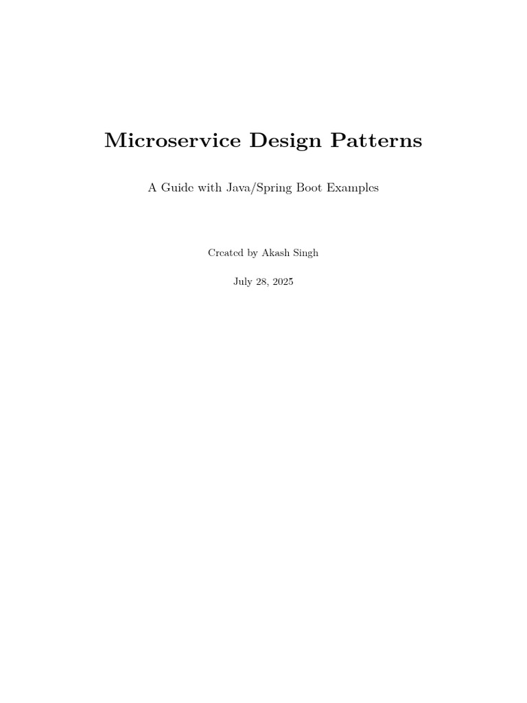 Microservice Design Patterns (1) | PDF | Spring Framework | Databases