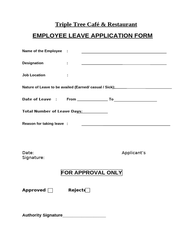 Employee Leave Format | PDF