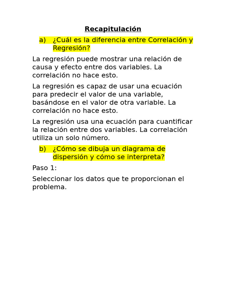 Recapitulación (EyP) | PDF