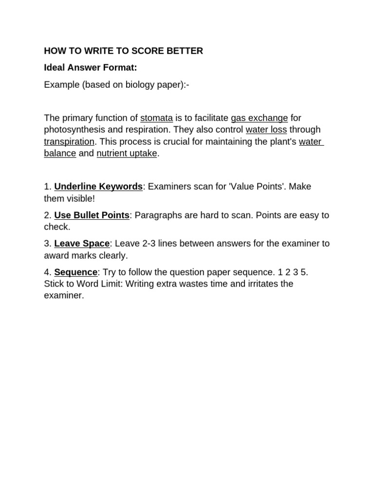 How to Write to Score Better | PDF