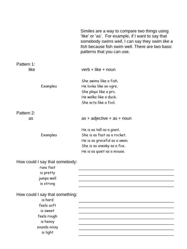 Similes | PDF