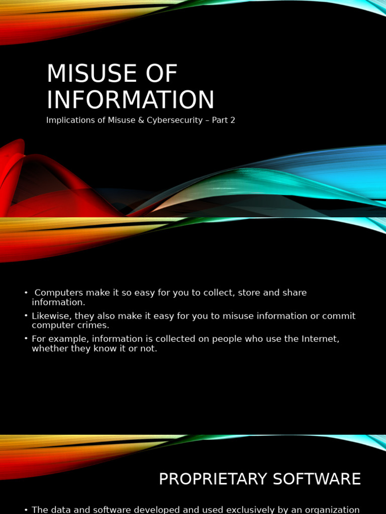 Misuse of Information | PDF | Surveillance | Copyright Infringement