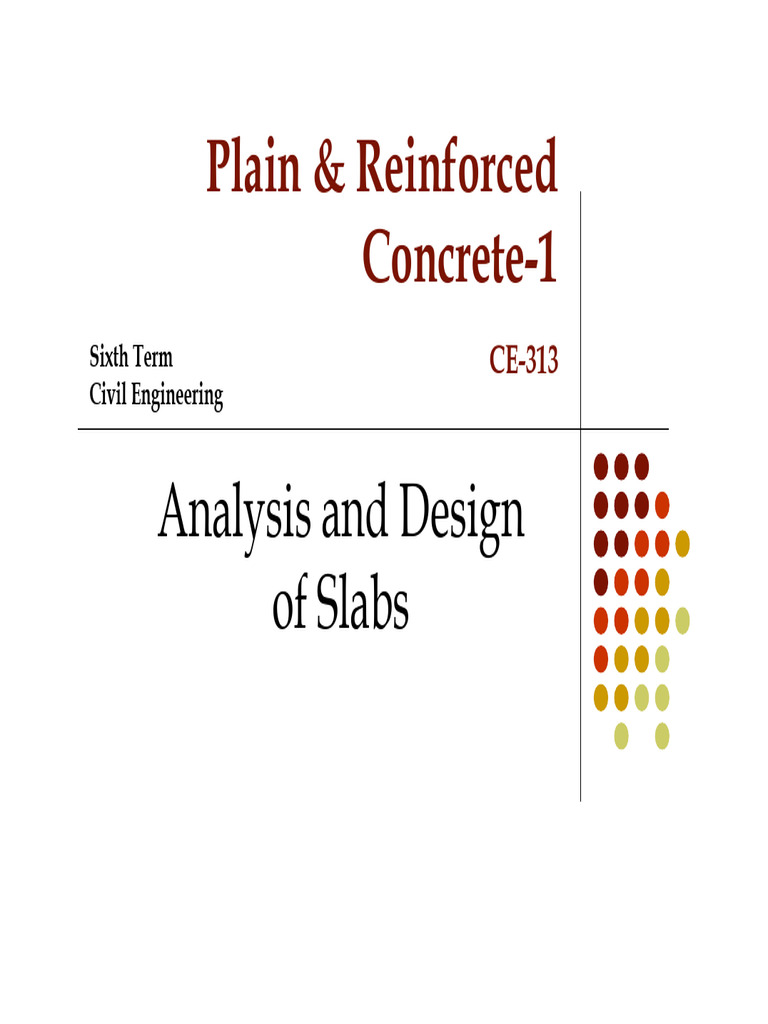 Analysis & Design of One Way and Two Way Slabs | PDF | Structural ...