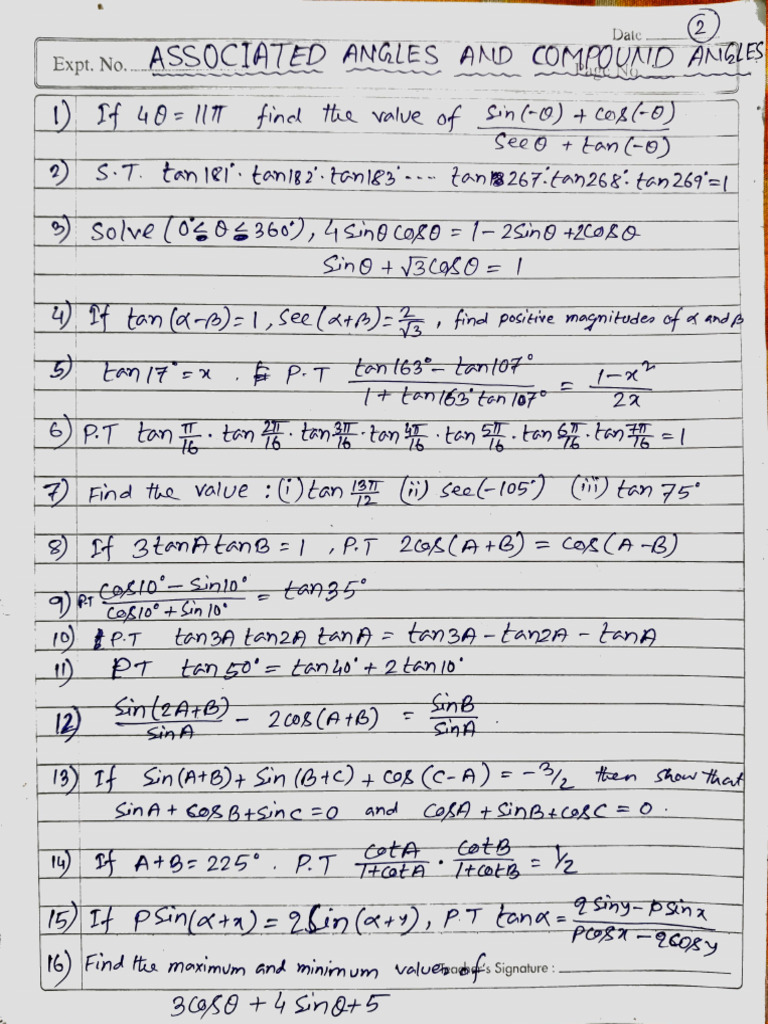 Trigonometry Part 1 | PDF