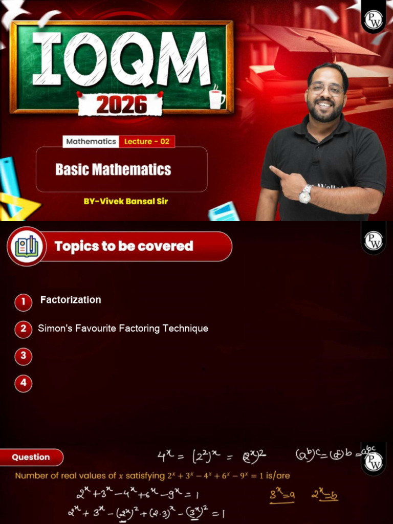 Basic Mathematics 02 Class Notes PDF | PDF