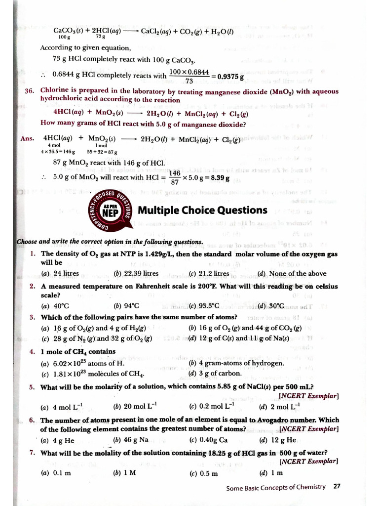 CH - 1 Some Basic Concepts of Chemistry | PDF