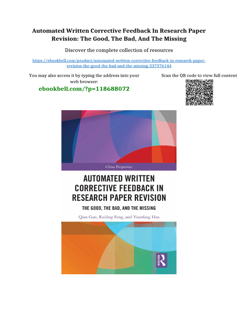 Automated Written Corrective Feedback in Research Paper Revision: The ...