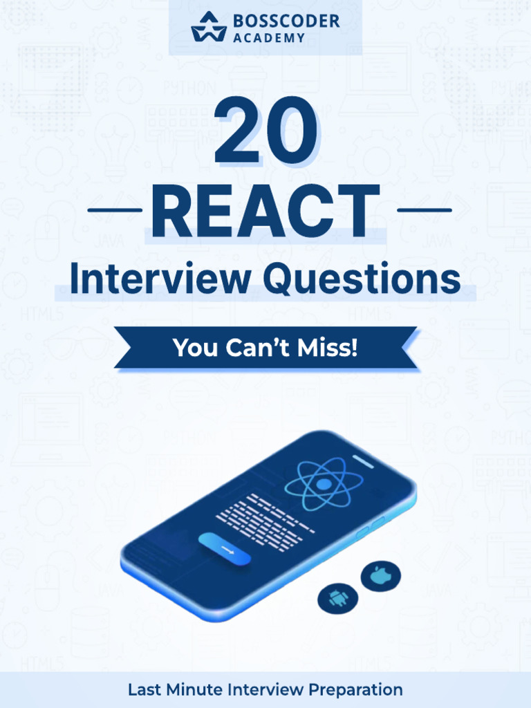 Best 20 React Interview Questions For Placement | PDF