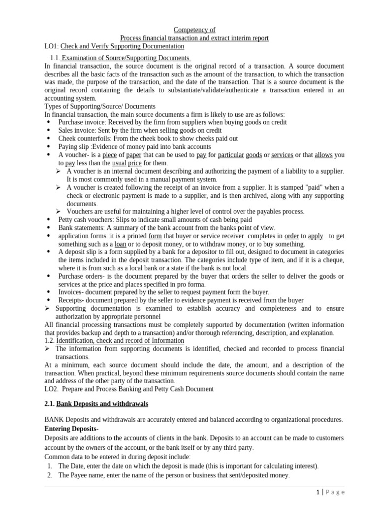 Process Financial Transaction and Extract Interim Report | PDF | Debits ...