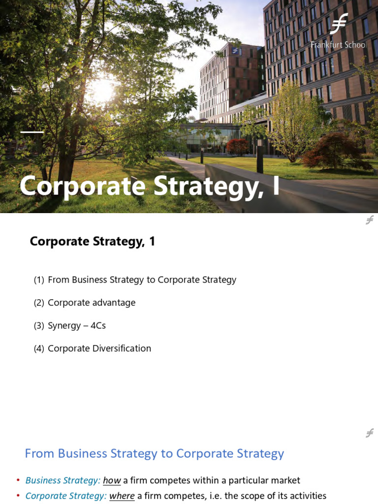 Corporate Strategy 2 20251107 | PDF | Diversification (Finance ...