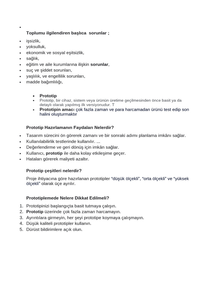 Proje Ders Notlari 2 | PDF