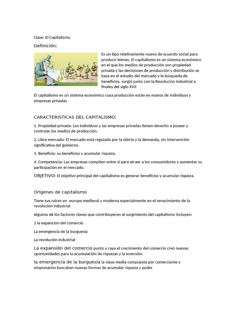 El Capitalismo 10m0 - 2025 | PDF | Capitalismo | Mercado (economía)