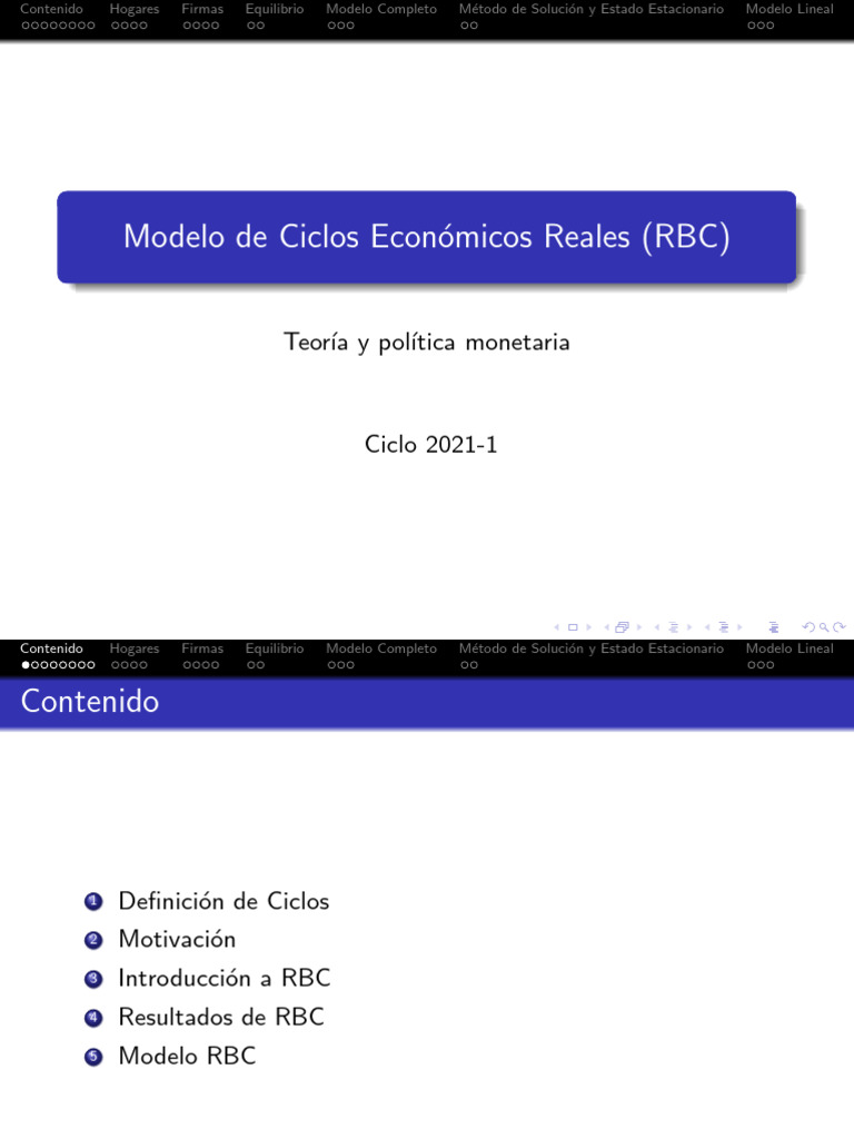 Modelo de Ciclos Económicos Reales RBC | PDF | Ecuaciones | Macroeconómica