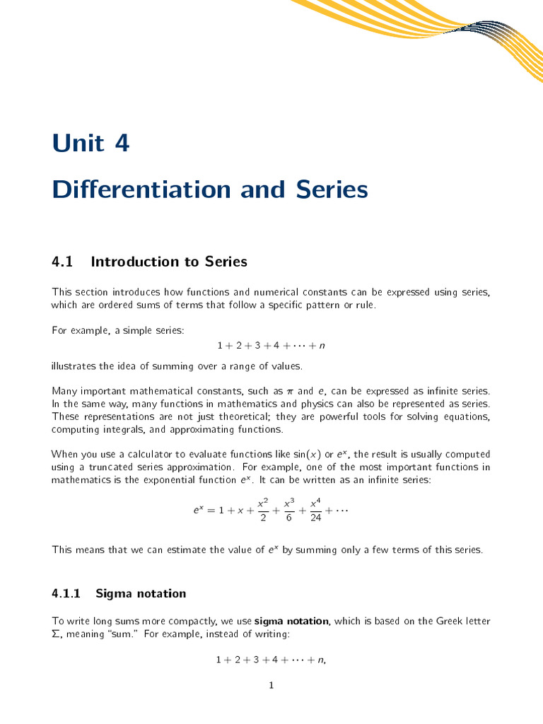Unit 4 Notes | PDF | Summation | Function (Mathematics)