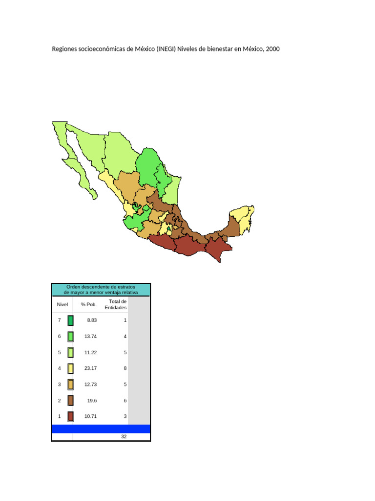 Regiones Socioeconómicas de México INEGI | PDF