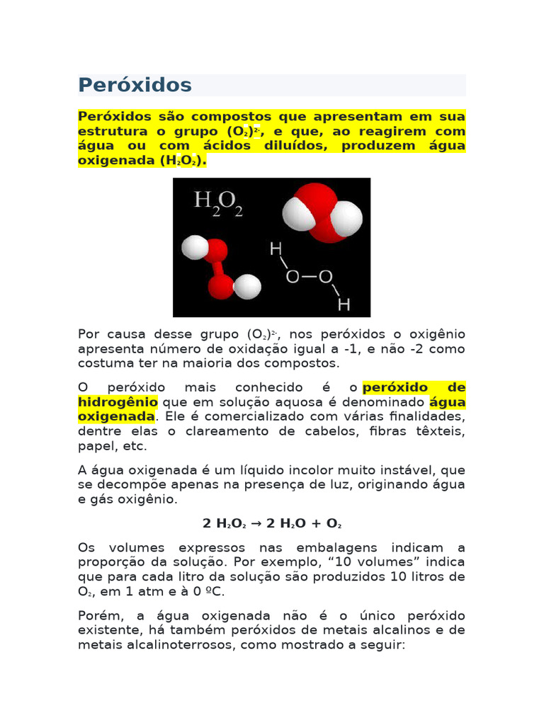 Peróxidos | PDF