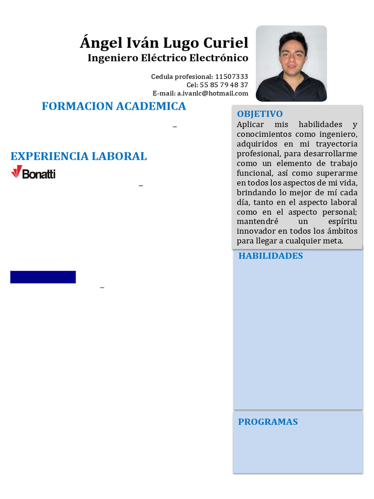 CV- Ángel Iván Lugo Curiel 1 | PDF | Economias