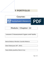 My Portfolio Course:: Module / Chapter: 12
