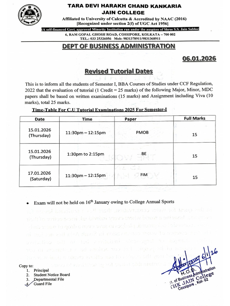 Revised Exam Notice (07!01!2026) | PDF