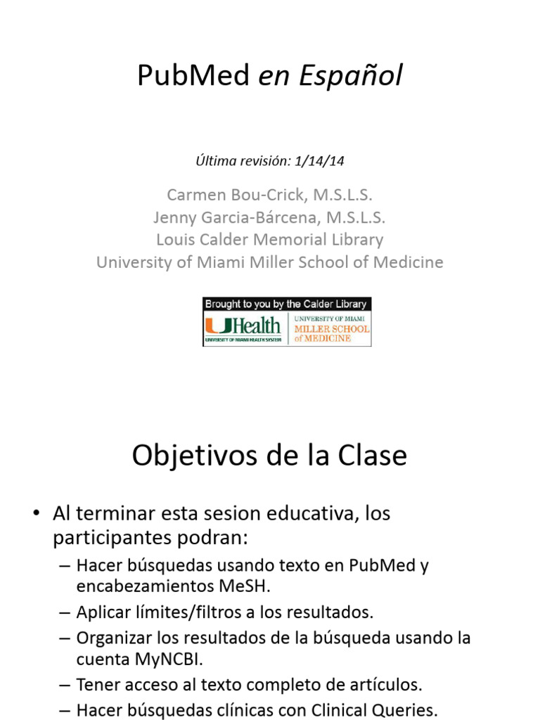 PubMed en Español | PDF