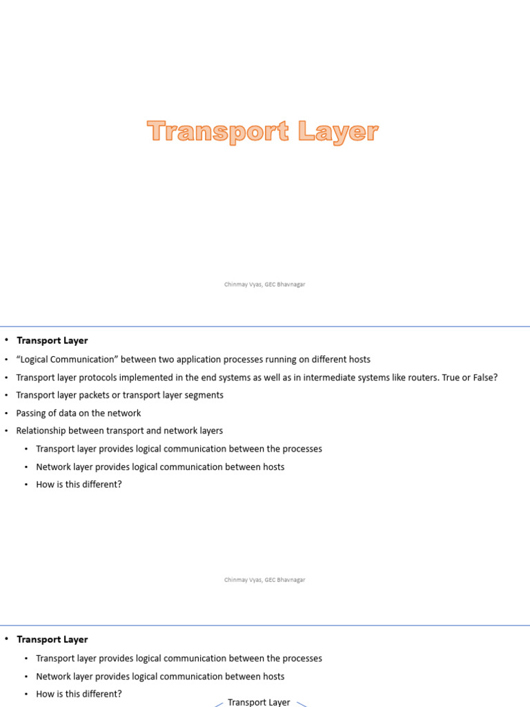 Computer Networks Unit 3 CAV | PDF | Transmission Control Protocol ...