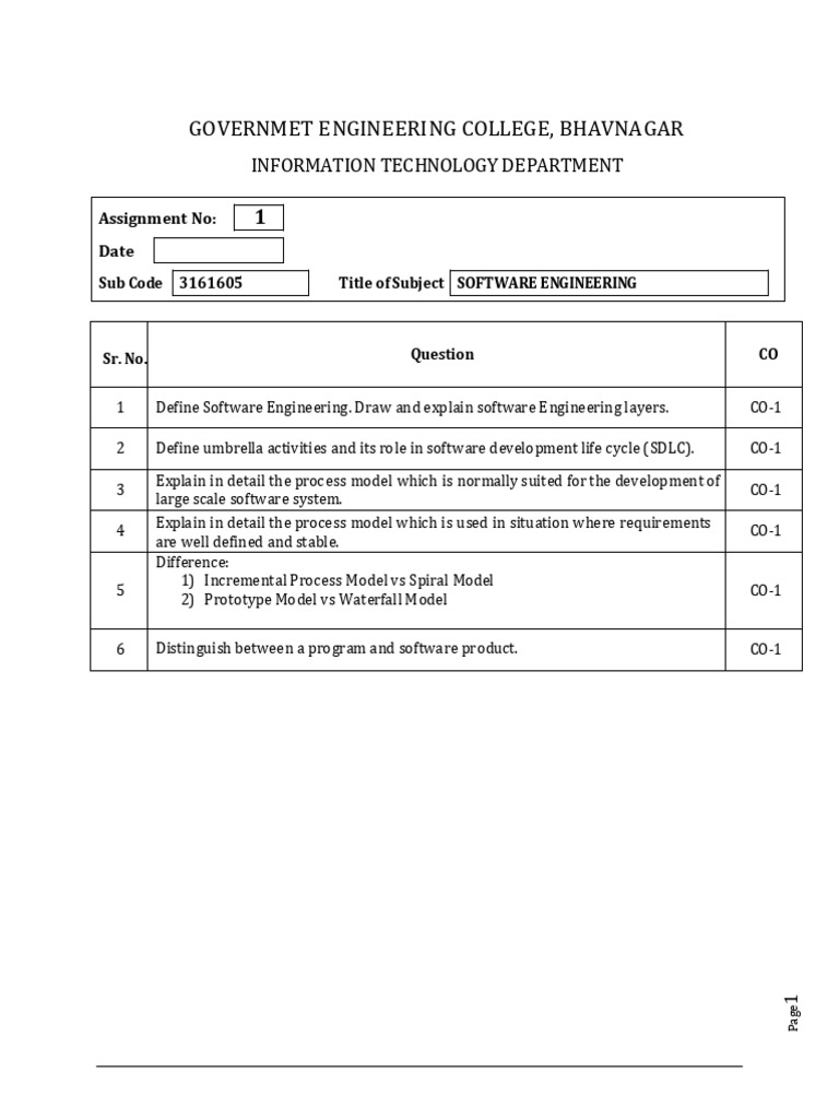 Assignment 1 | PDF